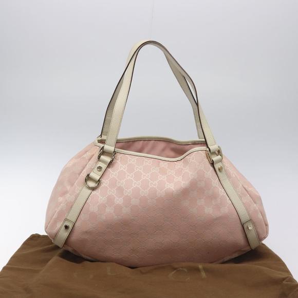 GUCCI GG Canvas Tote Bag Gold Pink 130736 Auth EC310 - Picture 12 of 16